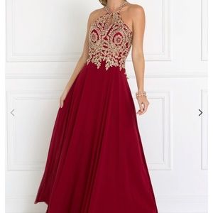 New Never Worn Red Chiffon Dress